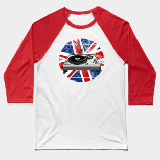 DJ Music Producer UK Flag Britain British Musician Baseball T-Shirt